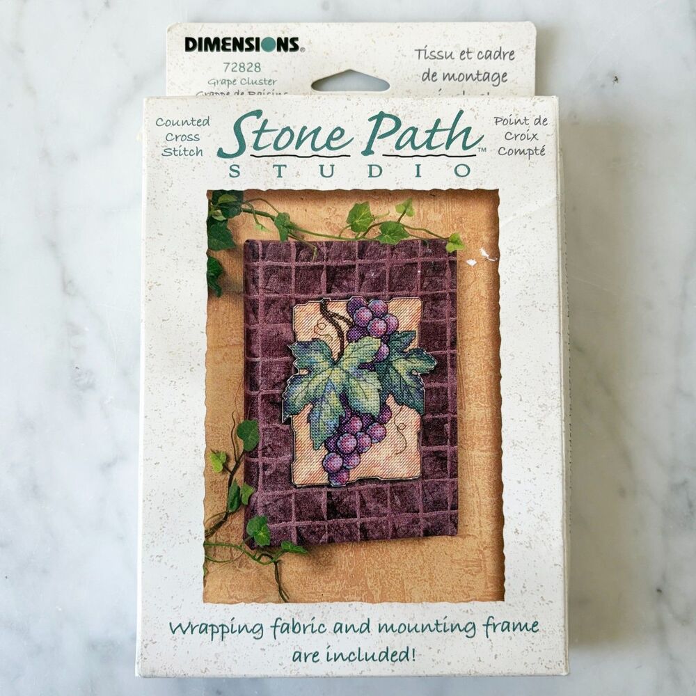 Dimensions Stone Path Studio Grape Cluster Counted Cross Stitch Kit 72828